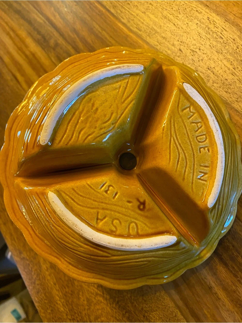 USA Pottery orange red